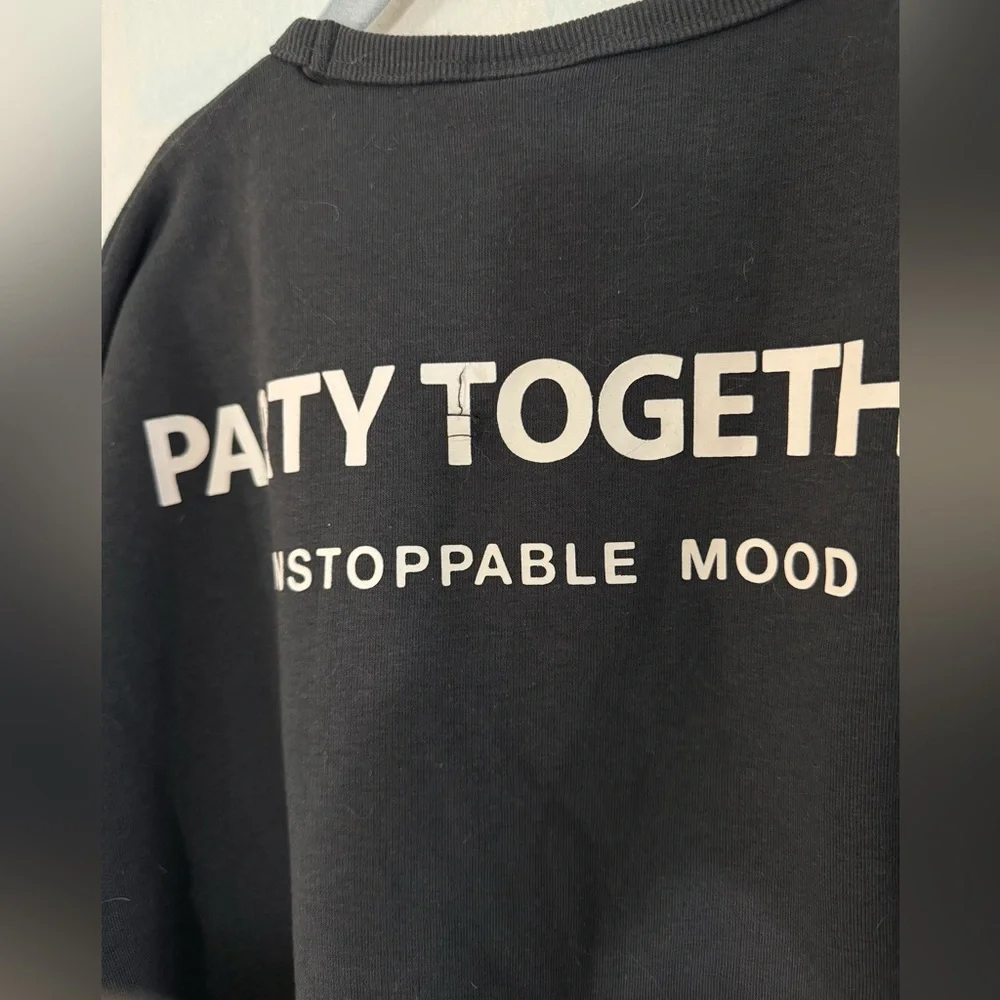 ZARA Kids ‘Party Together’ Stretch Crewneck Sweatshirt Size 11-12 NWT*WD